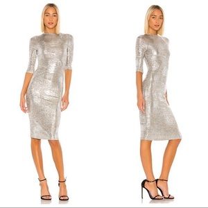 Alice + Olivia Delora Dress in Silver